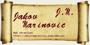 Jakov Marinović vizit kartica